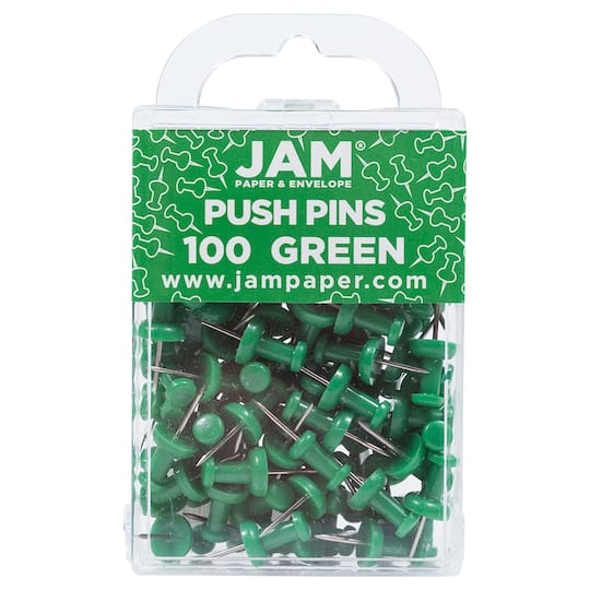 JAM Paper Colorful Standard Push Pins